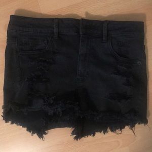 Black American eagle outfitters shorts ripped.